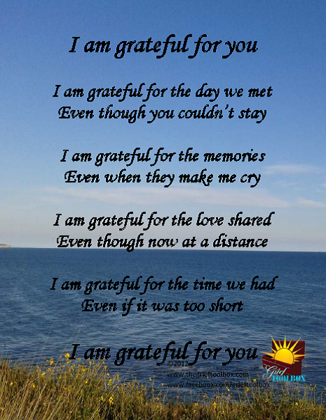 I am grateful for you A Poem | The Grief Toolbox