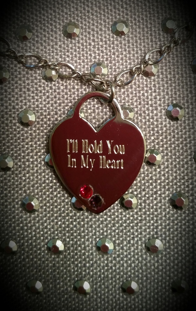 I'll Hold You In My Heart Sterling Silver Pendant (add up to 3 birthstones)