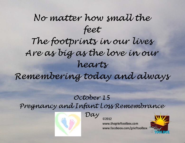 October Th Pregnancy And Infant Loss Remembrance Day The Grief Toolbox