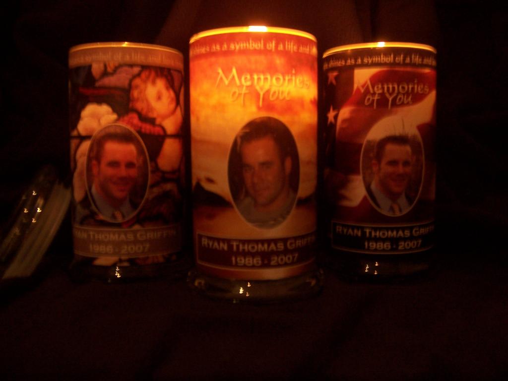 Personalized candles, memorial candles, sympathy candles
