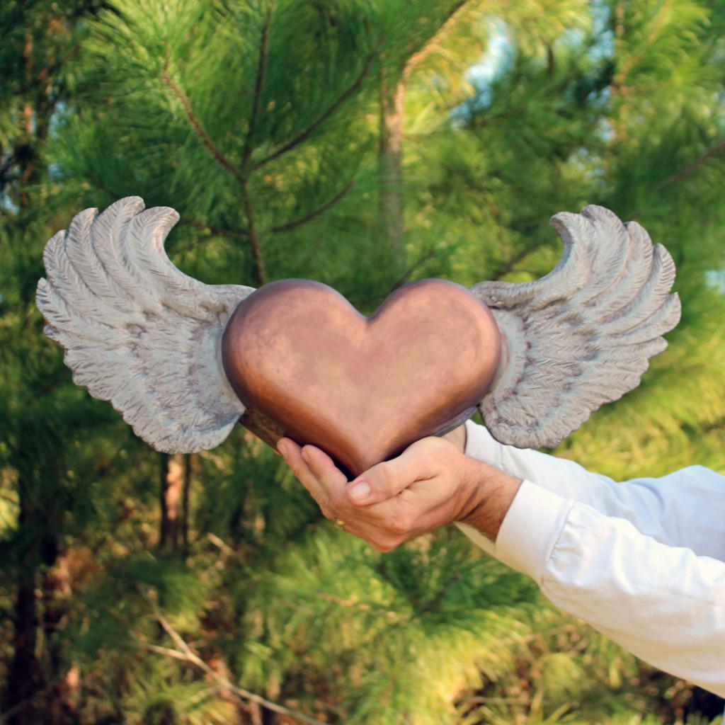 FLYING HEART - Cremation Urn Sculpture | The Grief Toolbox