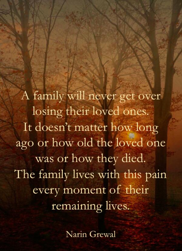 A family will never ...
