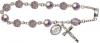 Sterling Silver Rosary Bracelet - June