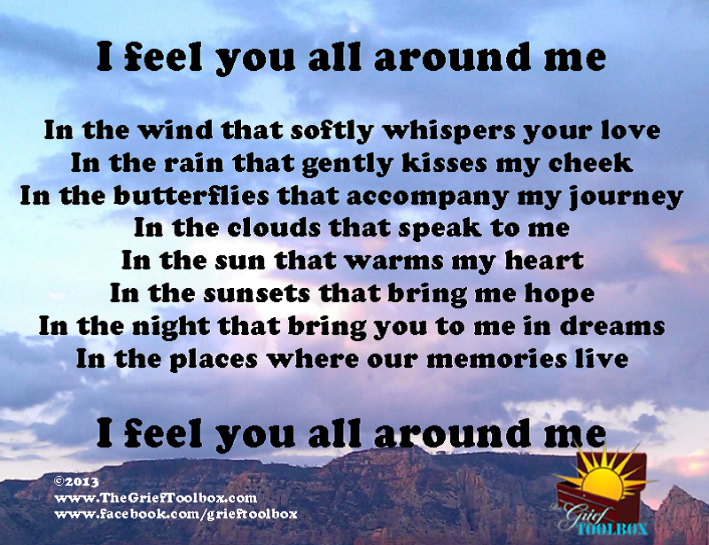 I feel you all around me | The Grief Toolbox