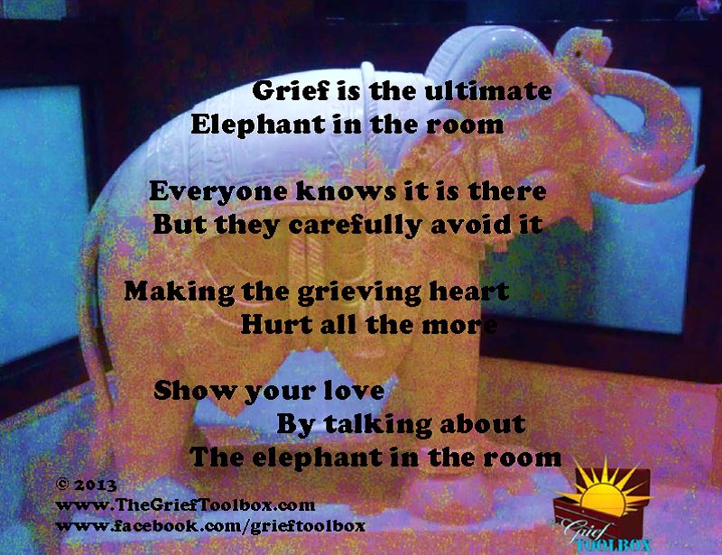 Elephant in the Room A poem The Grief Toolbox