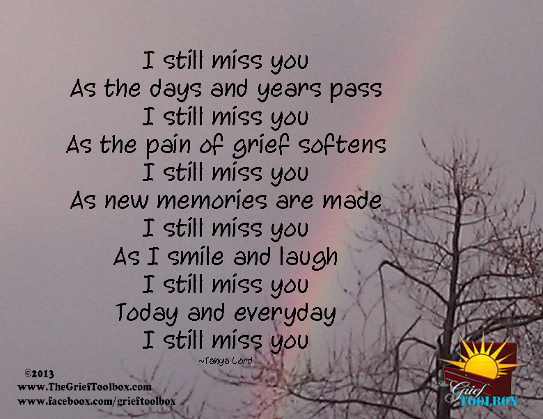 I still miss you A Poem  The Grief Toolbox