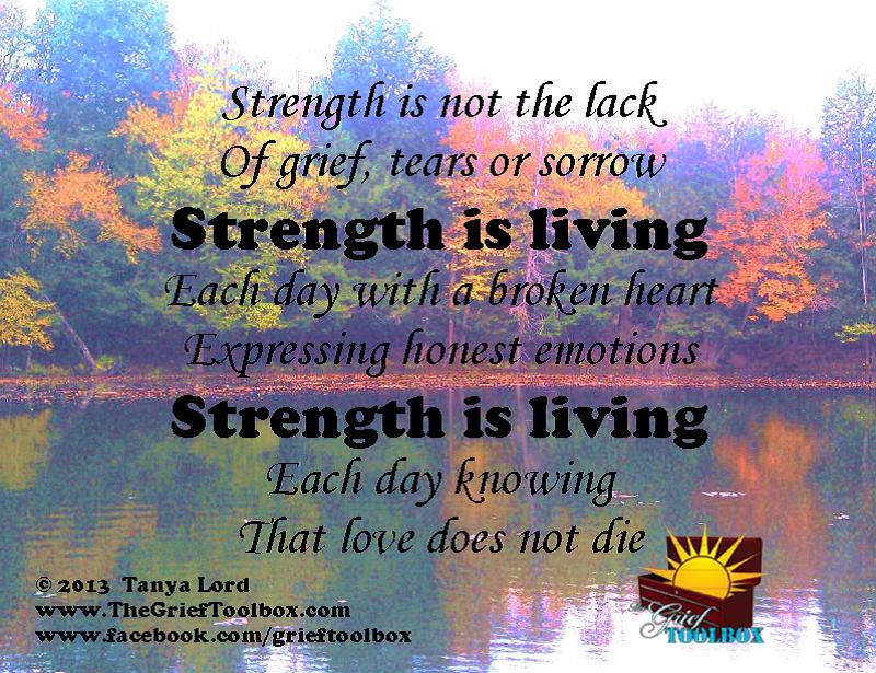 Strength is in Living  The Grief Toolbox