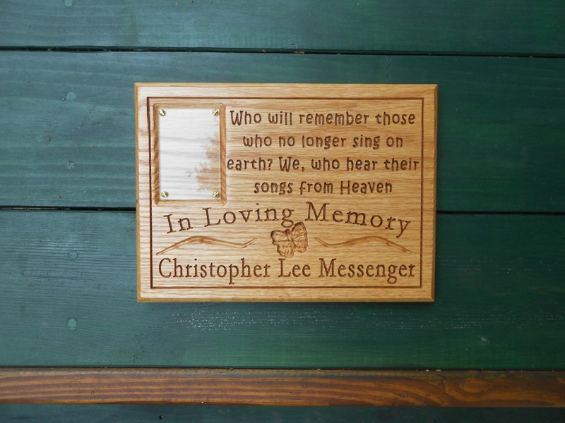 Personalized carved plaque