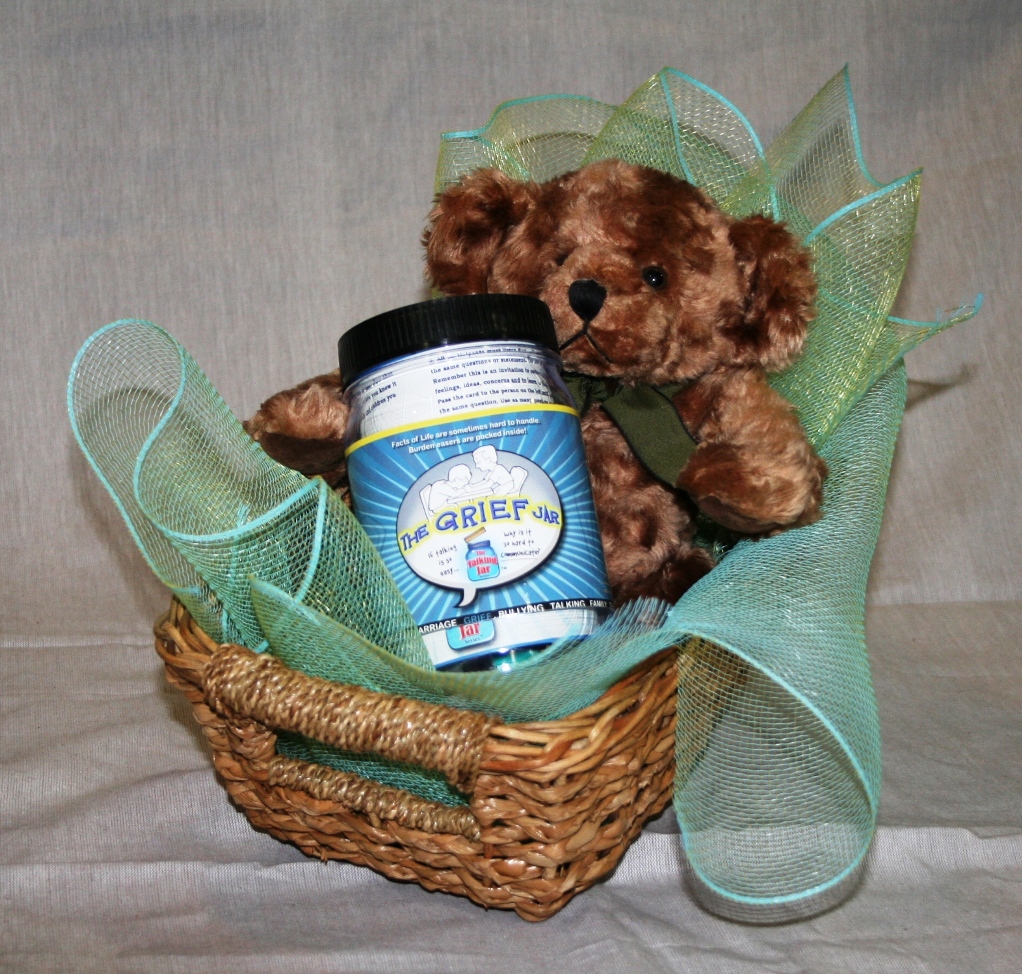 Gift Basket Bear and Conversation Cards