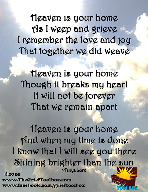 Heaven is your home - A poem | The Grief Toolbox