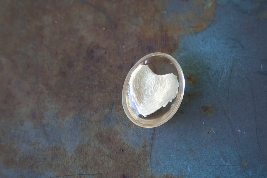 Angel Wings Dish with Pocket Stone