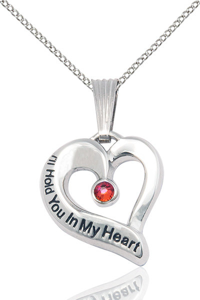I'll Hold You In My Heart Sterling Silver January