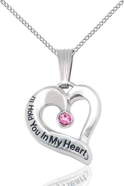 I'll Hold You In My Heart Sterling Silver October