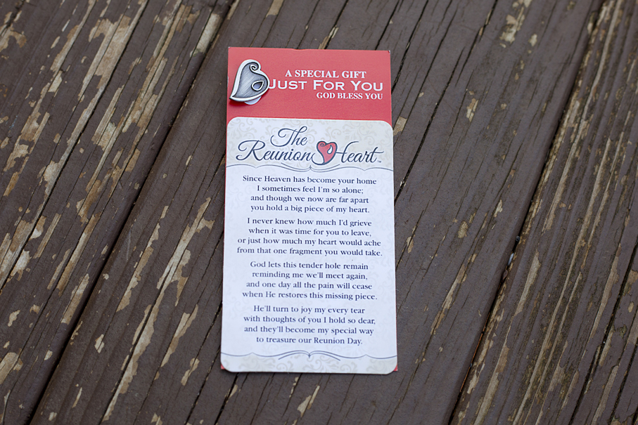 Reunion Heart Lapel Pin and Pocketcard Reunion Heart Lapel Pin and Pocketcard