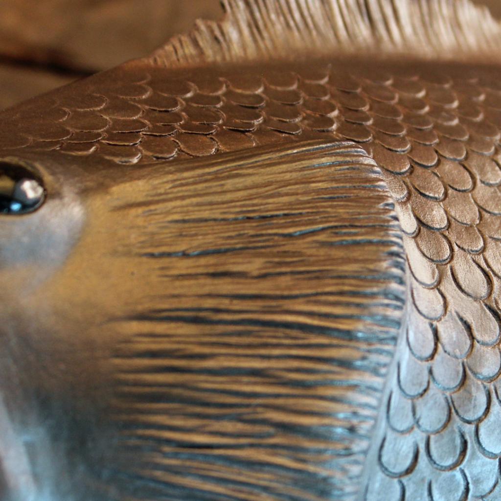 Bass Fish Urn Detail