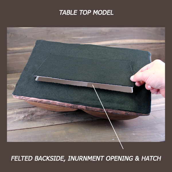 Felted Bottom & Inurnment Hatch