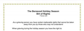 Bereaved Holiday Season Bill of Rights