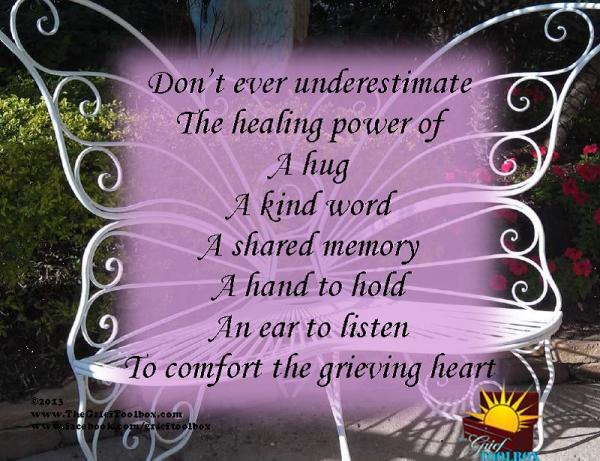 Healing power of a hug a poem