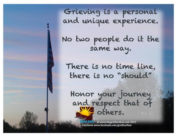 Grieving is a personal an unique experience A Poem