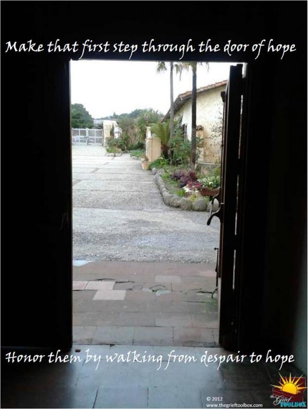 First step through the door of Hope A Poem