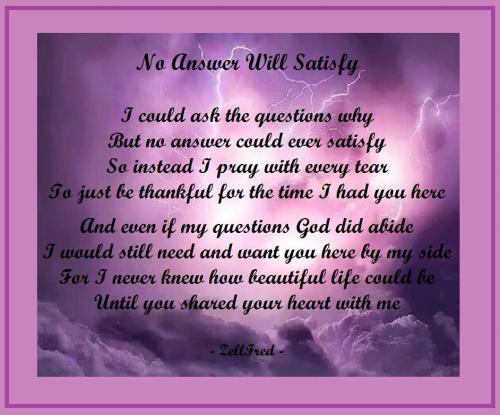 No Answer Will Satisfy