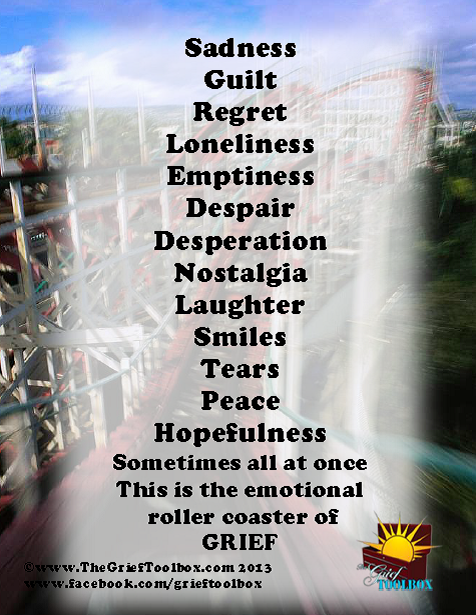 Grief is multifaceted emotions...we can laugh and cry all in the same minute.