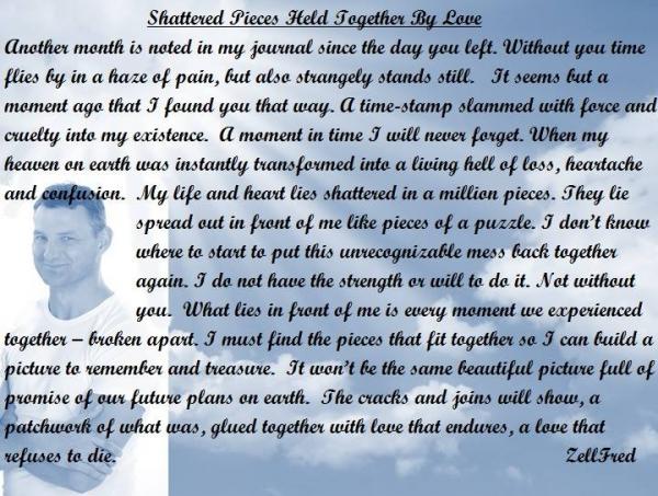Shattered Pieces Held Together By Love