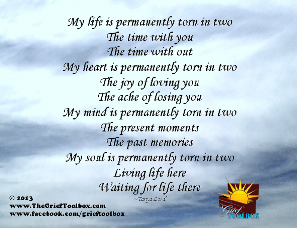 Permanently torn in two - A Poem