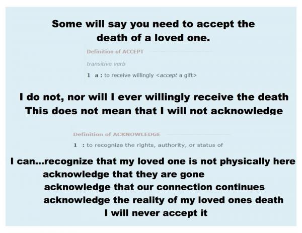 I will not accept but I will acknowledge