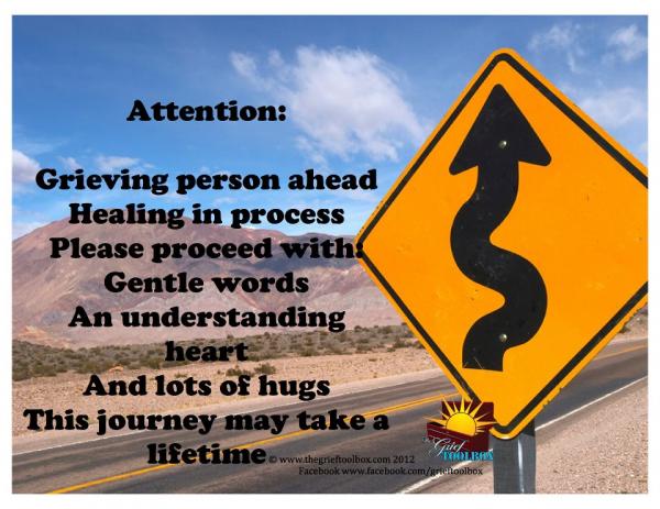 Grieving person ahead Healing in process