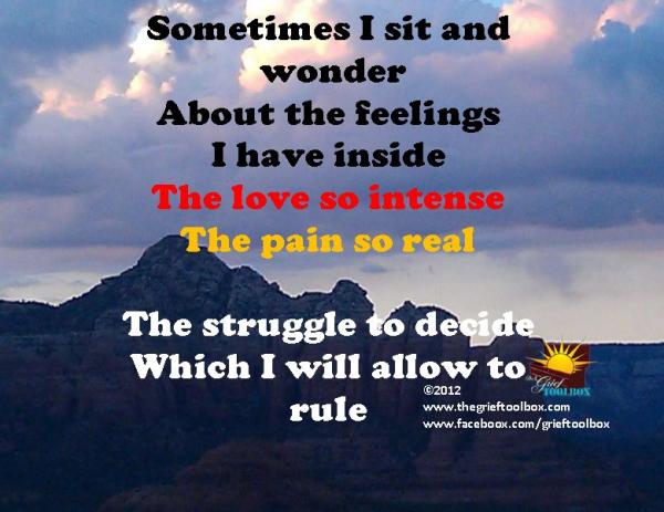 Love Intense , Pain Real  this is Grief