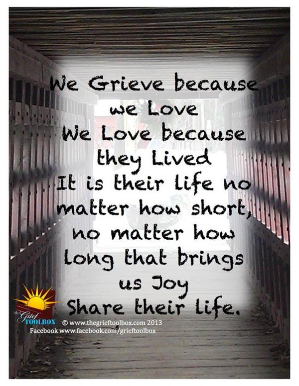 We Grieve because we Love A poem