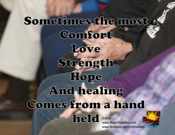 A hand offers healing