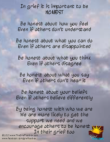 Be honest with your grief a poem