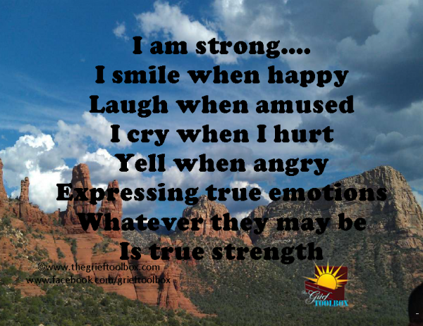 In grief this is strength