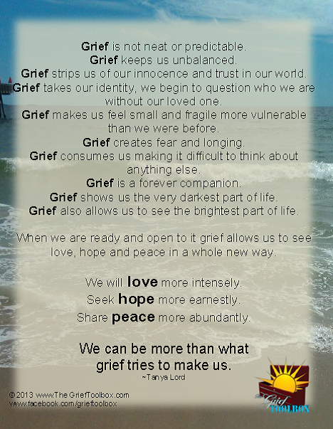 Grief teaches us a poem