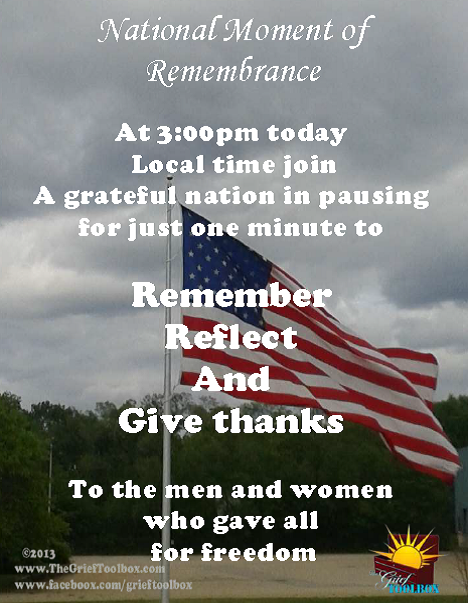 Memorial Day National Moment of Remembrance