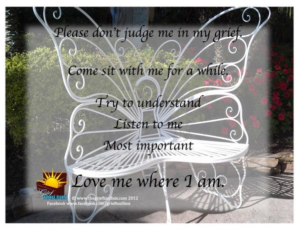 Please don't judge my grief