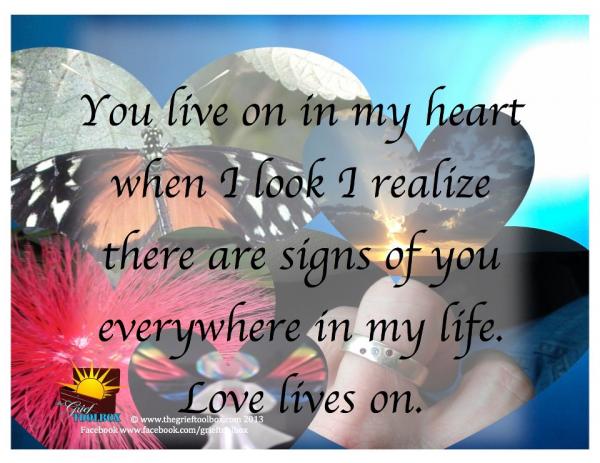 you live on in my heart