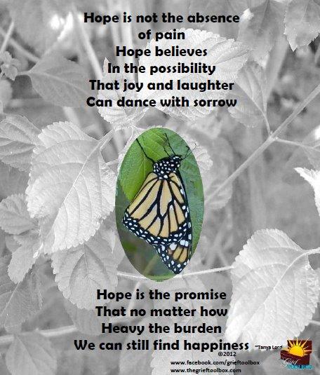 in grief hope is that one day we can pick up the pieces and feel joy again