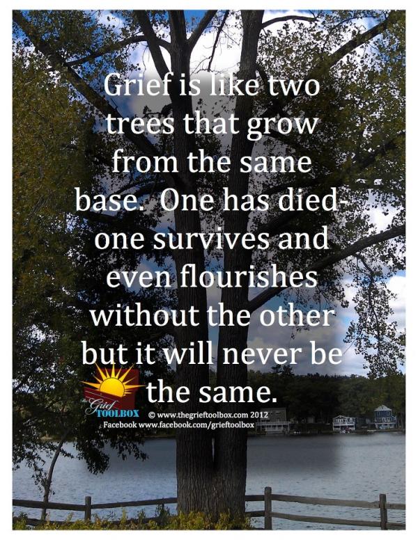 Grief is like two trees from the same hole