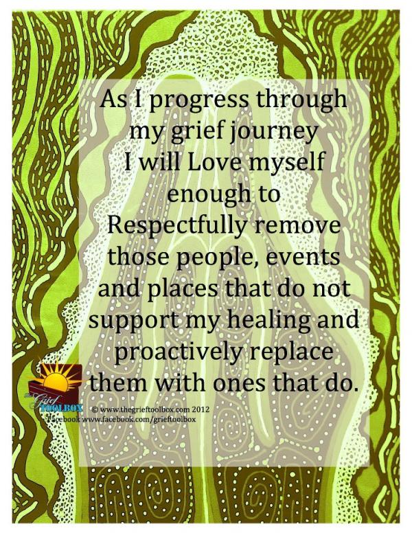 In your grief respect yourself