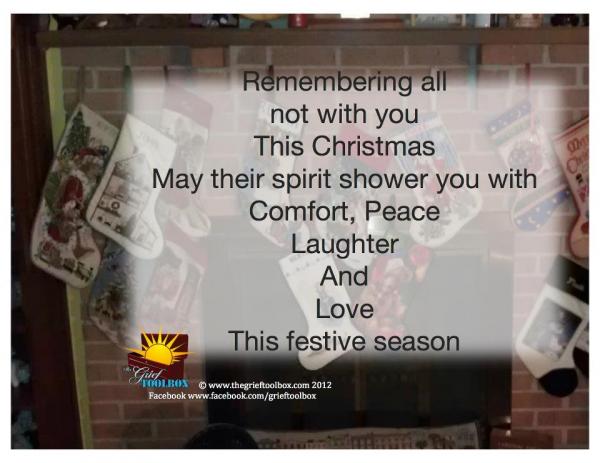 Remember all who are not with you this Christmas