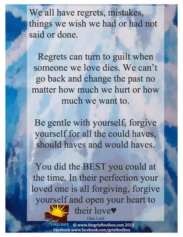 Regrets and Forgiveness