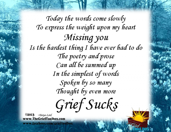 Grief Sucks A Poem