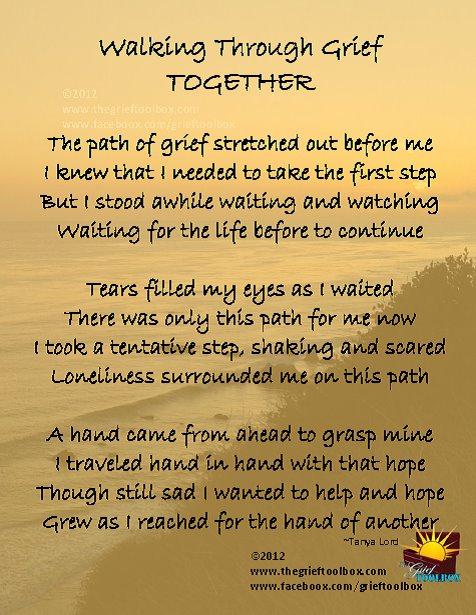 Grief understands grief and helping others help us heal