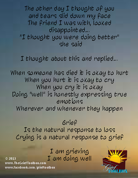Doing well in Grief A Poem