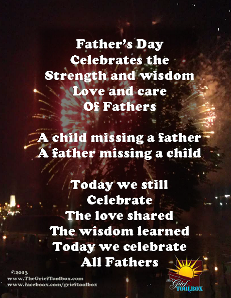 Even through the pain and tears there is a lot to celebrate today.  Happy Father's Day!!