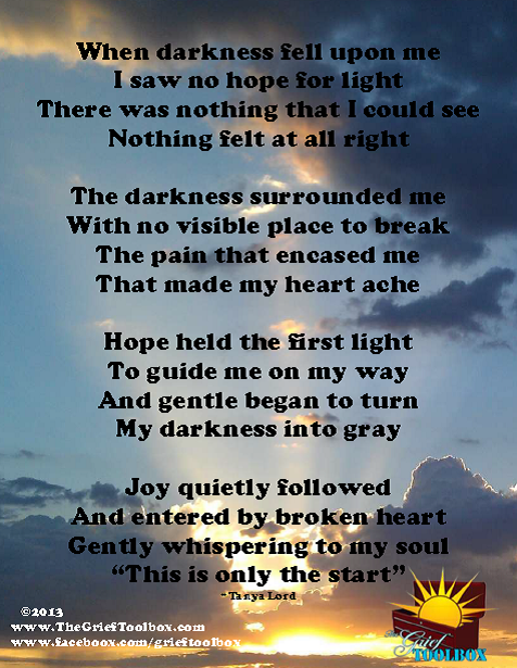 Joy enters a broken heart A Poem