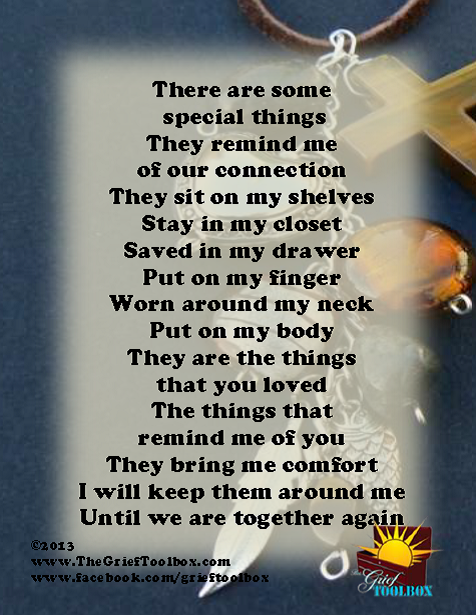 There are special things that remind me of you A poem